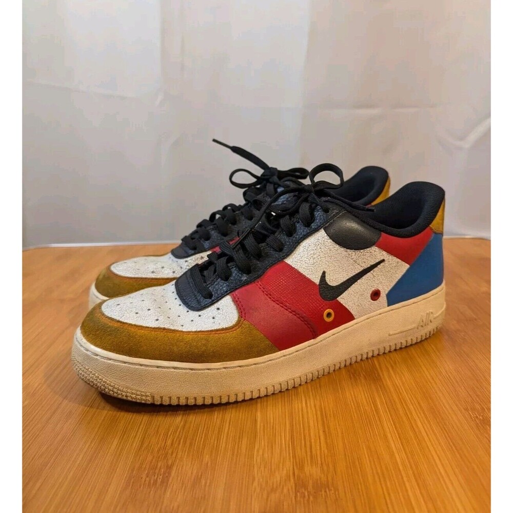 Size 10.5 Nike Air Force 1 PRM Low Multicolor Mens Leather Primary Street (W07)